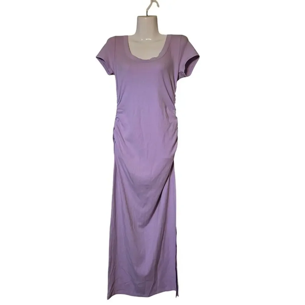 L*Space Lavender Ribbed Bodycon Midi Dress M, Soft‎ Knit, Feminine Fit, Casual